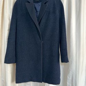 Jill Stuart navy blue coat. Side pockets.  S